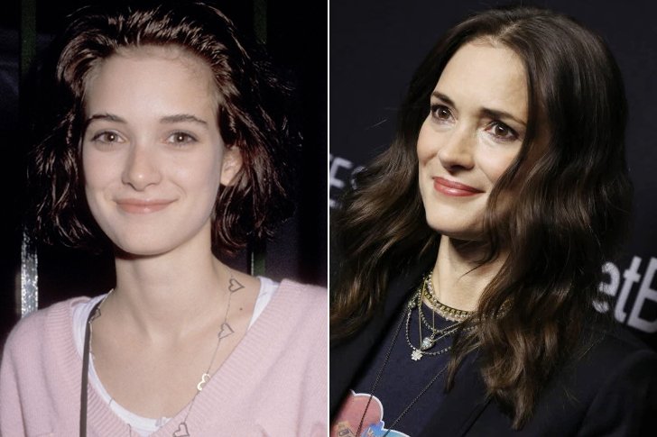 Winona Ryder Then And Now